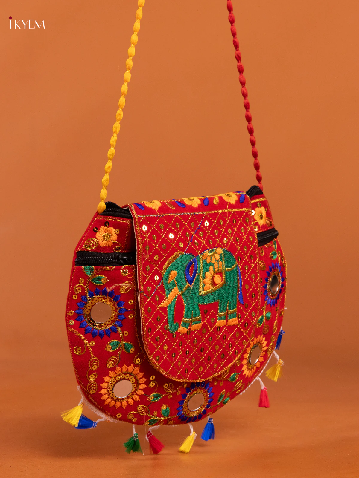 Velvet Embrodery rajasthani jaipuri Sling Bag - Image 2