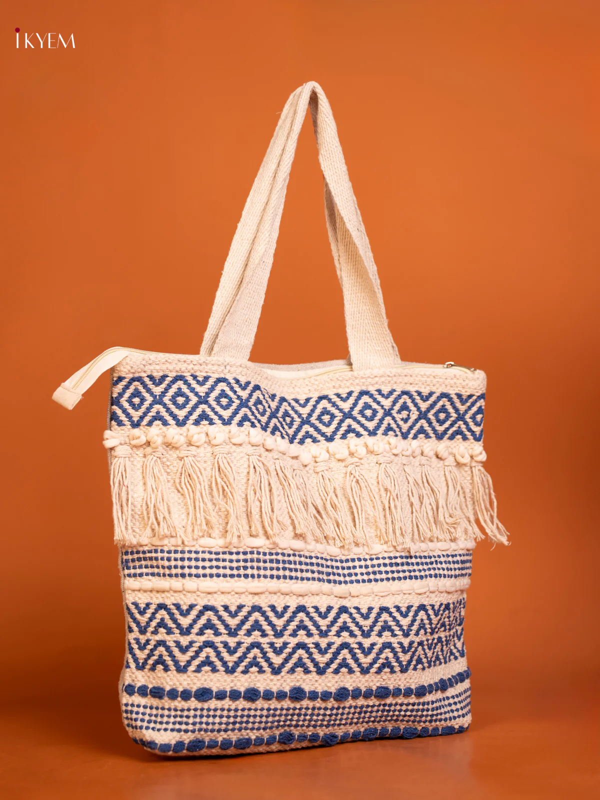 Boho Tote Cloth Bag Blue - KD26450 - Image 2