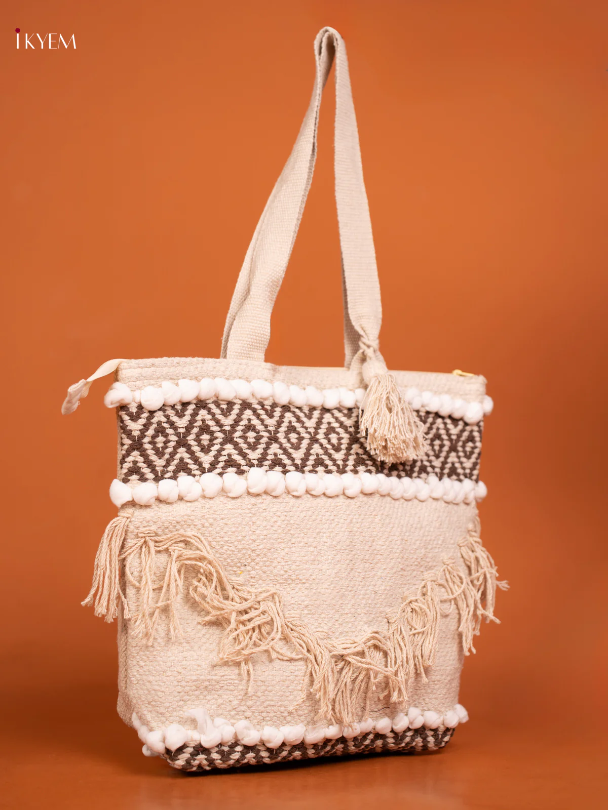 Boho Tote Cloth Bag Brown - KD26451 - Image 2
