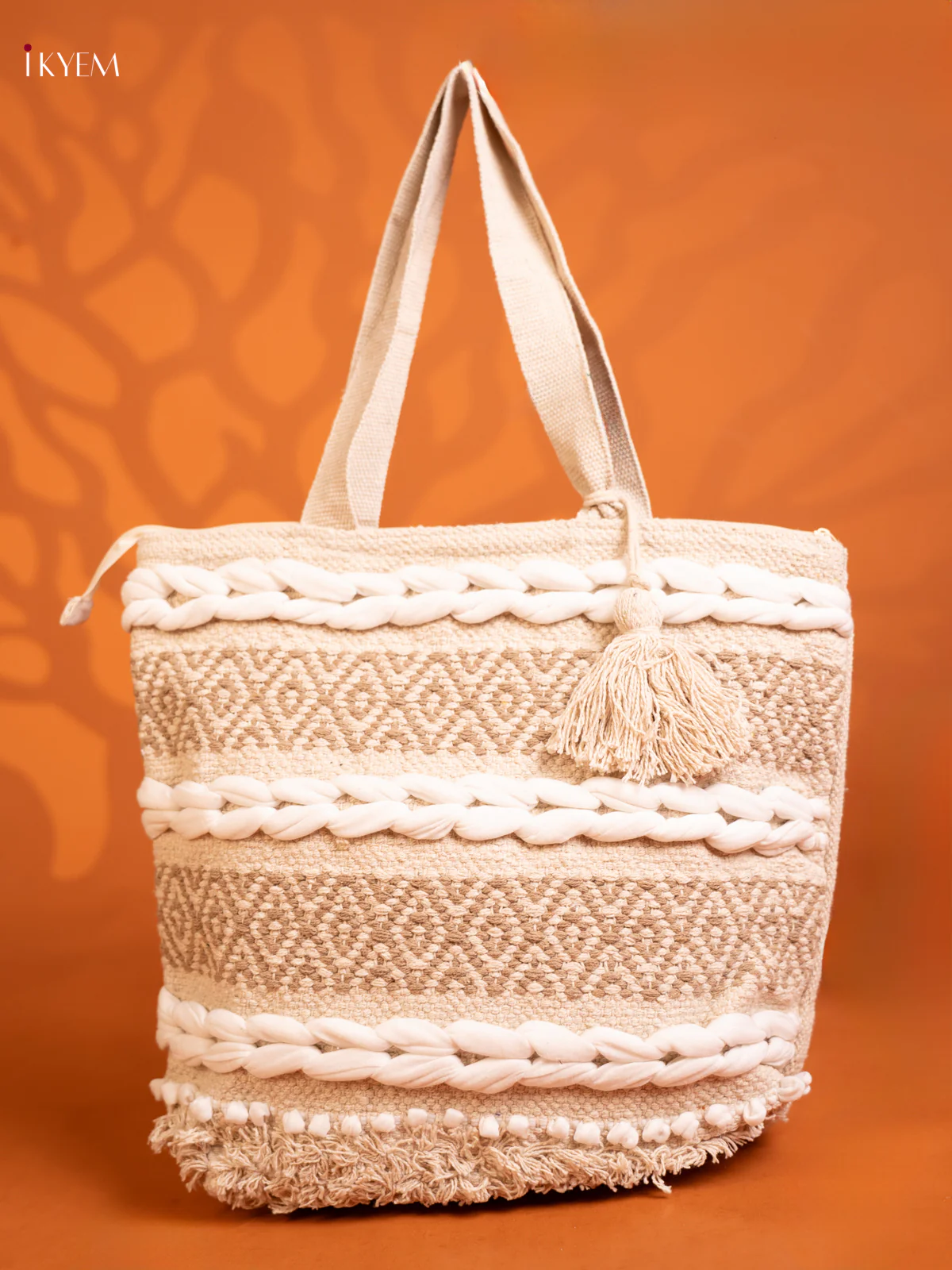 Cloth Bag Gray With White - KD26470