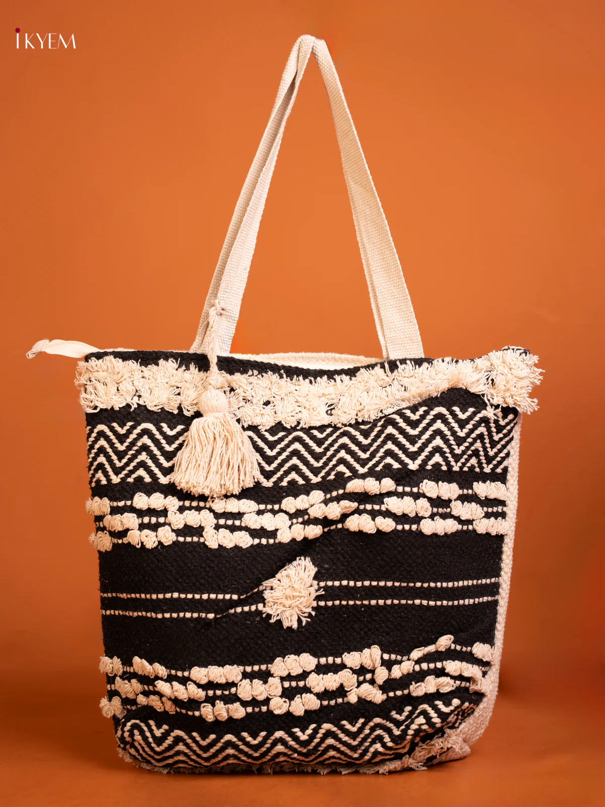 Cloth Bag Balck With Off White