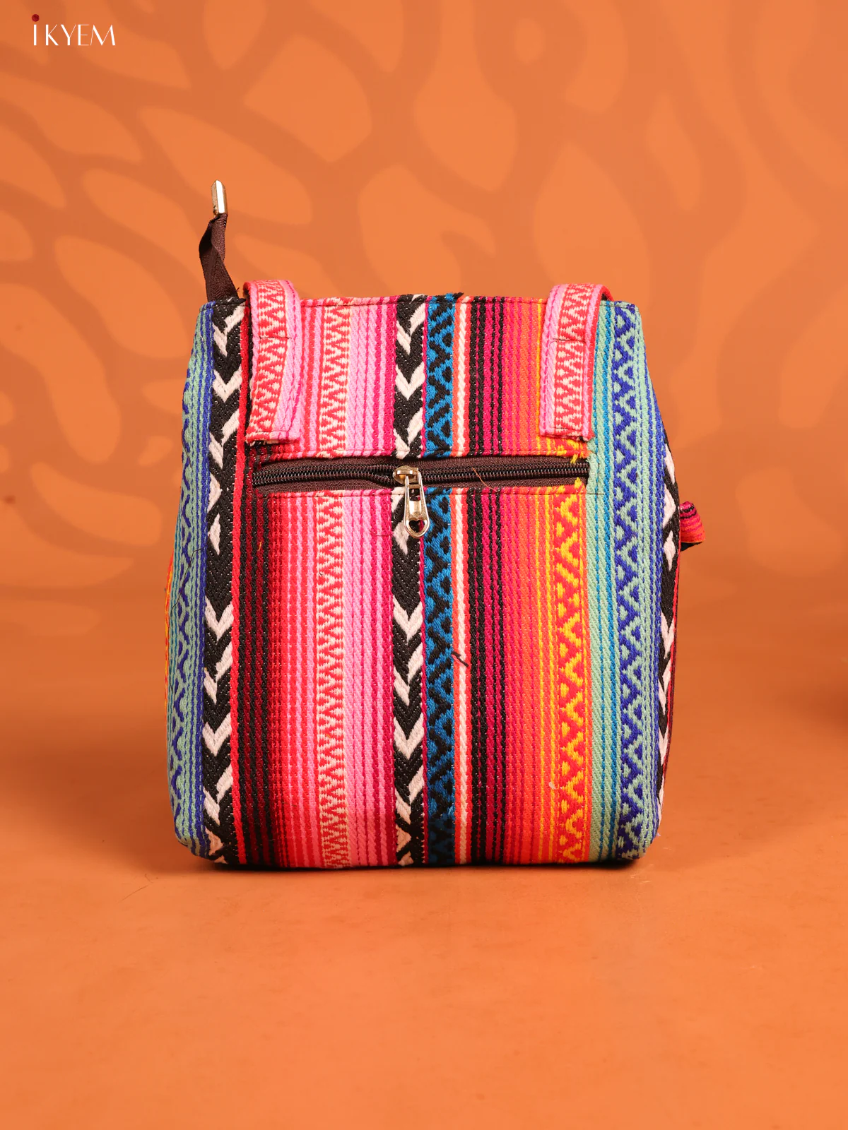 Jacquard Handbag with Coin pouch with 3 Compartments - Multicolour - KD26662 - Image 3