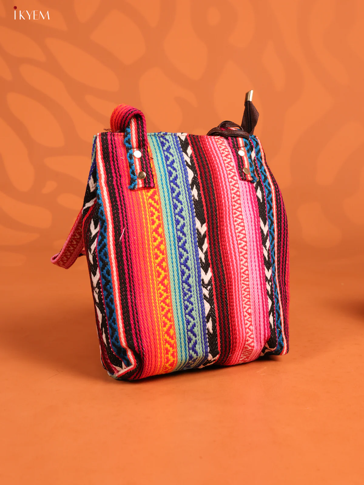 Jacquard Handbag with Coin pouch with 3 Compartments - Multicolour - KD26662 - Image 4