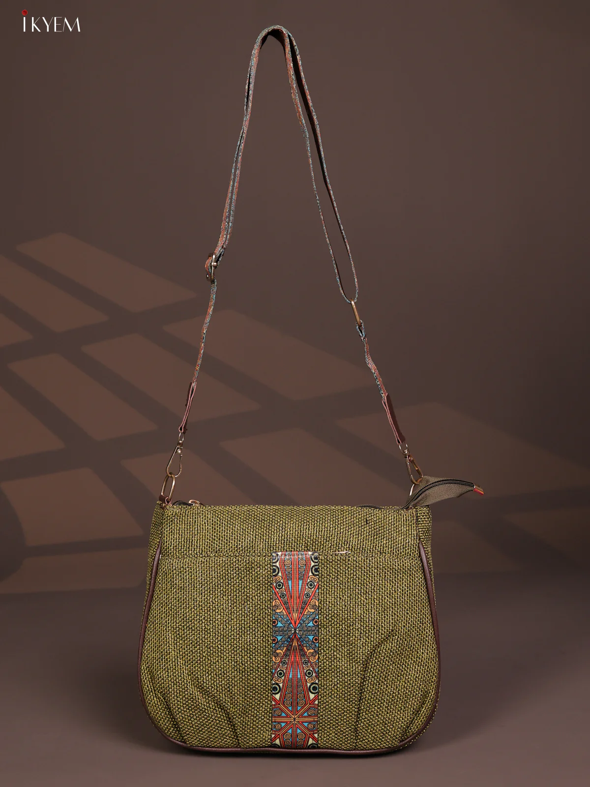 Jute Printed Sing Bag - Green - KD26826 - Image 4