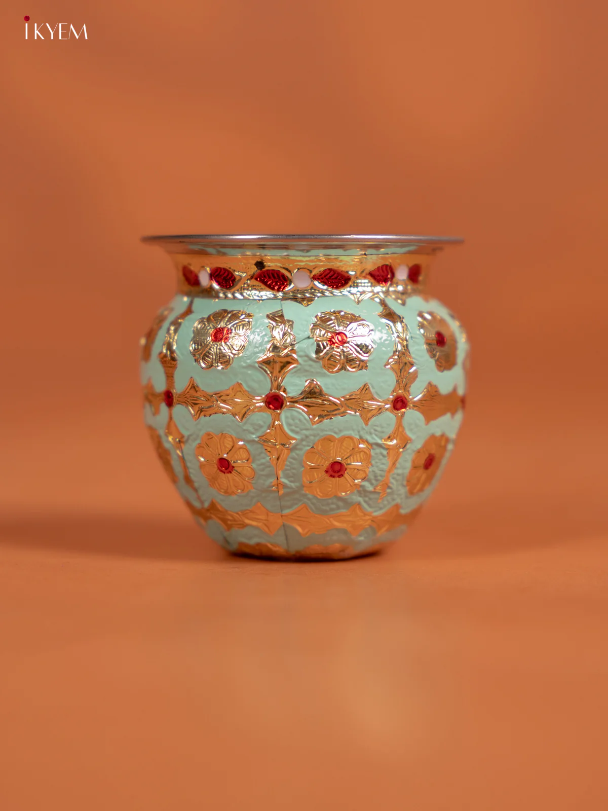 Meenakari Hand Painted Kalsam - Pista Green - KD30130