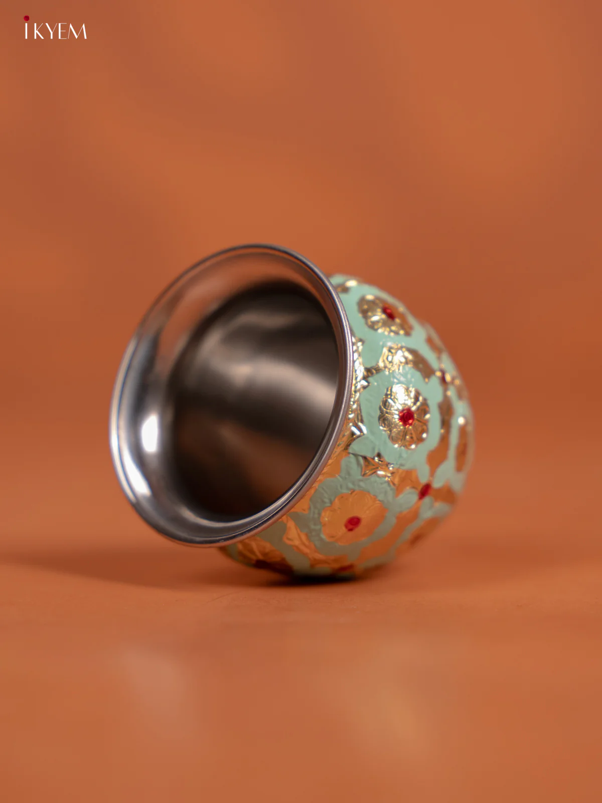 Meenakari Hand Painted Kalsam - Pista Green - KD30130 - Image 3