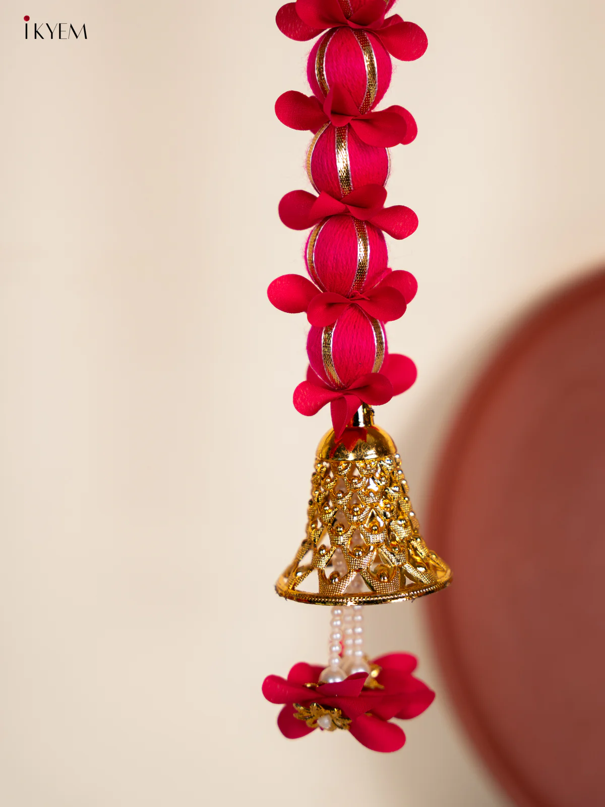 Artificial Hanging Thoranam - Pink - KD30132 - Image 4