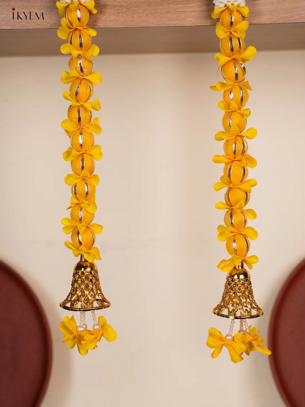 Artificial Hanging Thoranam - Yellow - KD30133 - Image 4