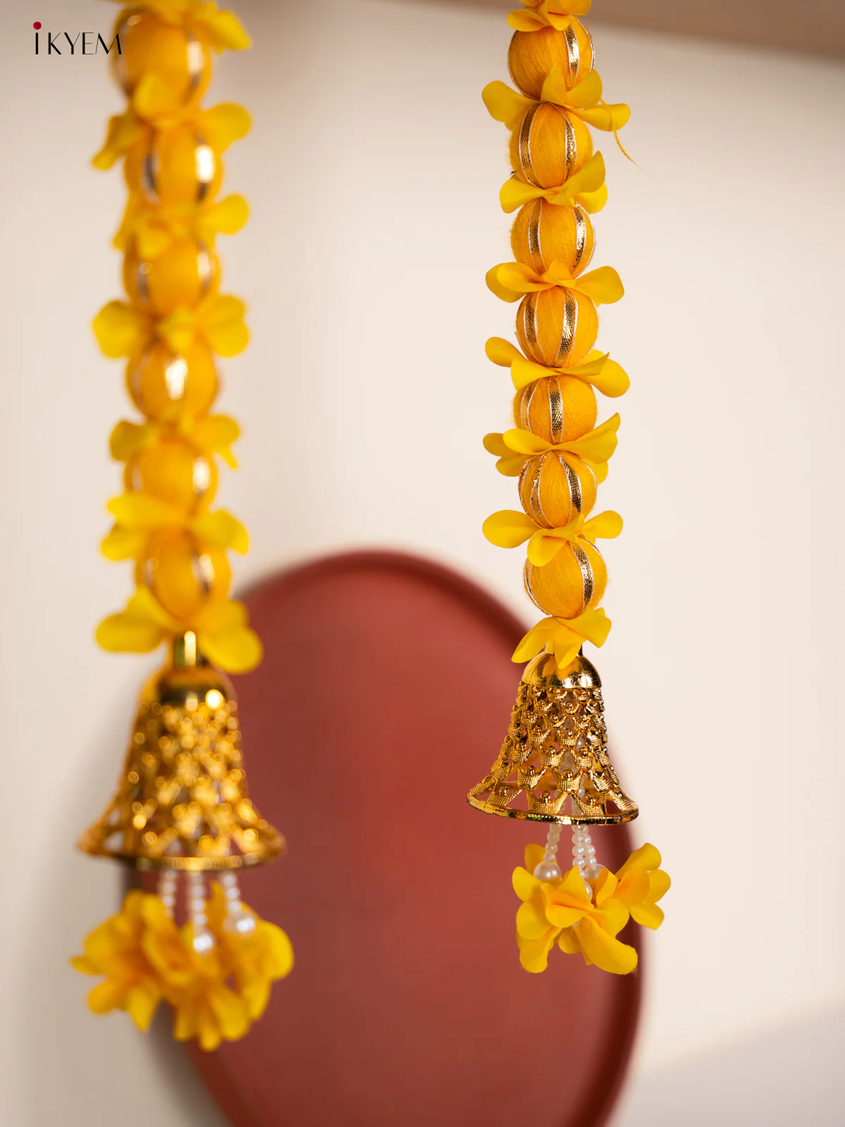 Artificial Hanging Thoranam - Yellow - KD30133 - Image 5
