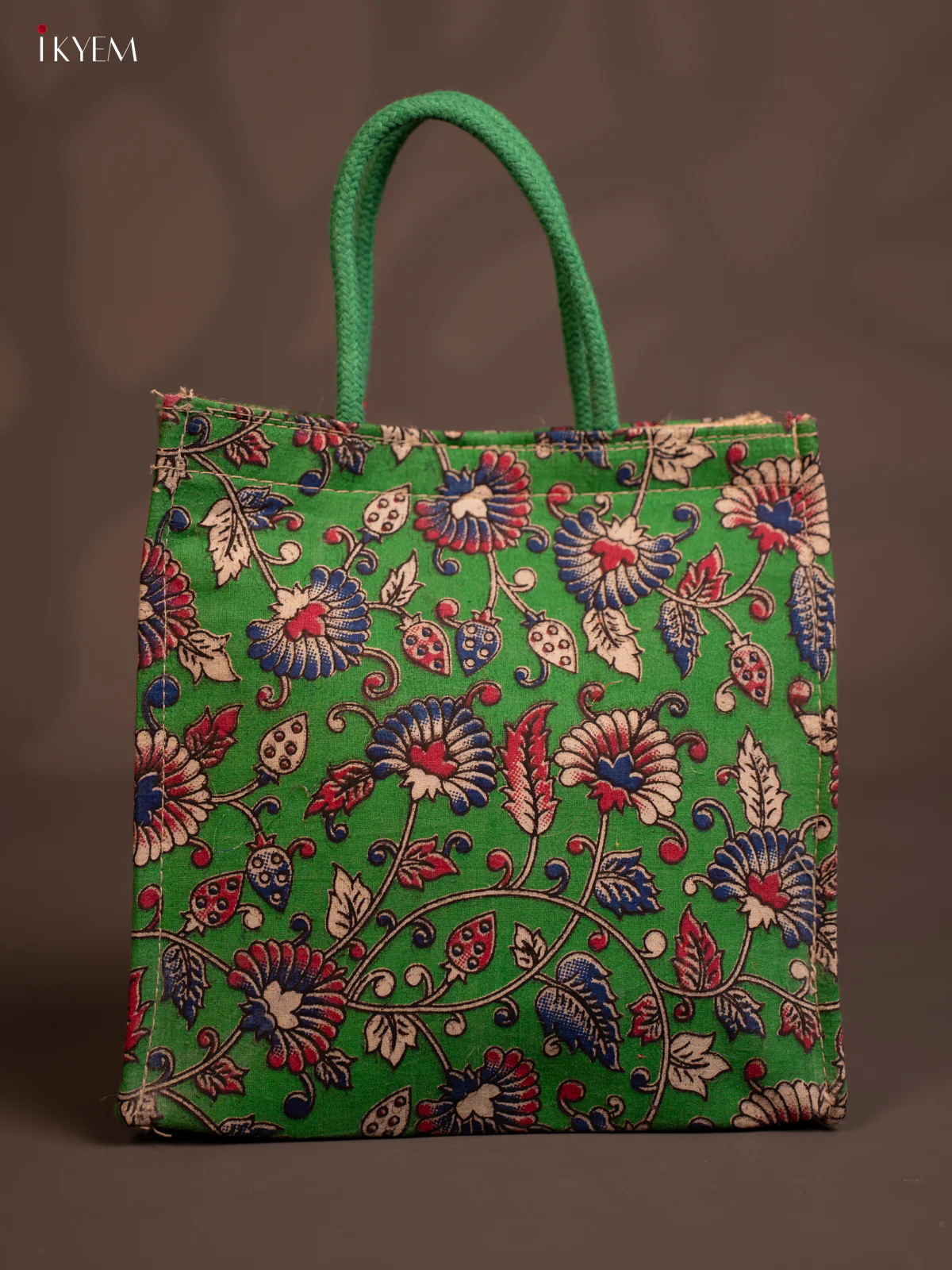 Jute full Kalamkari bag - Green - KE14134