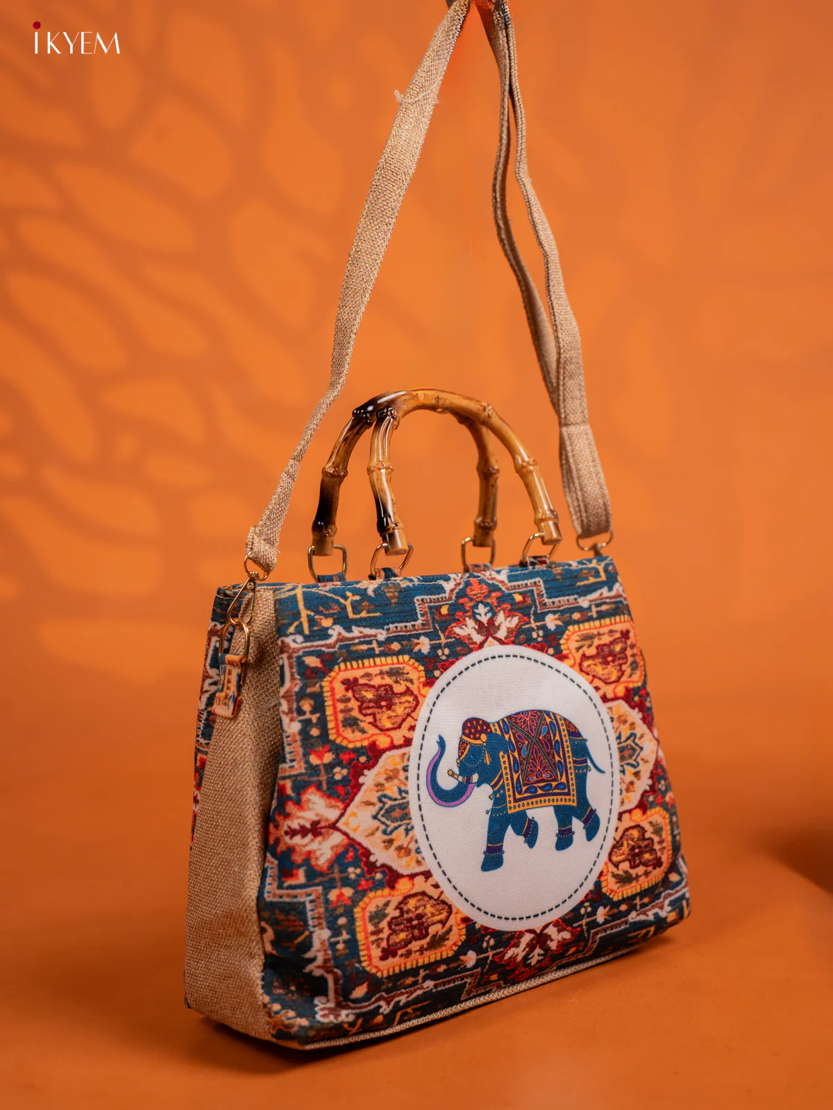 Printed Handbag Elephant - Multi Colour - Image 2
