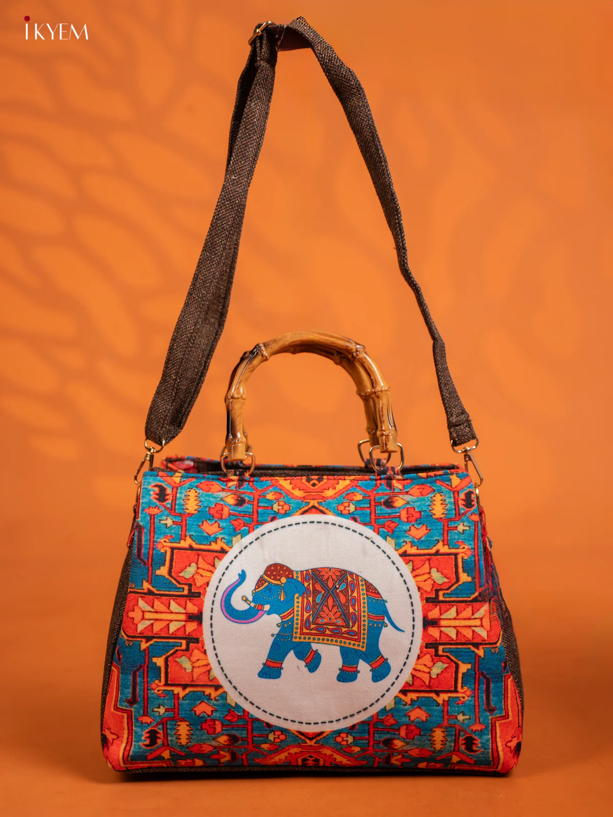 Printed Handbag Elephant - Multi Colour