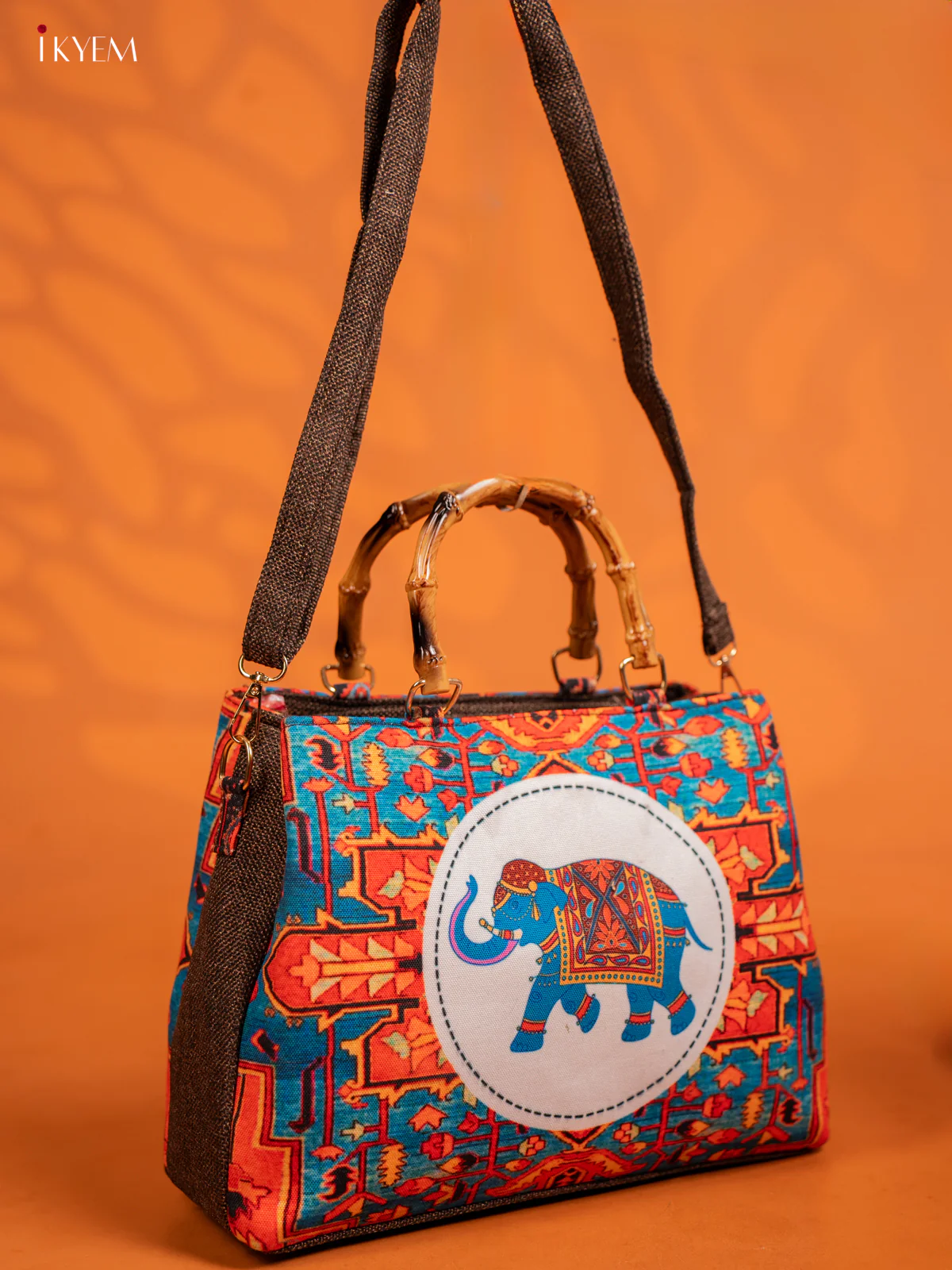 Printed Handbag Elephant - Multi Colour - Image 2