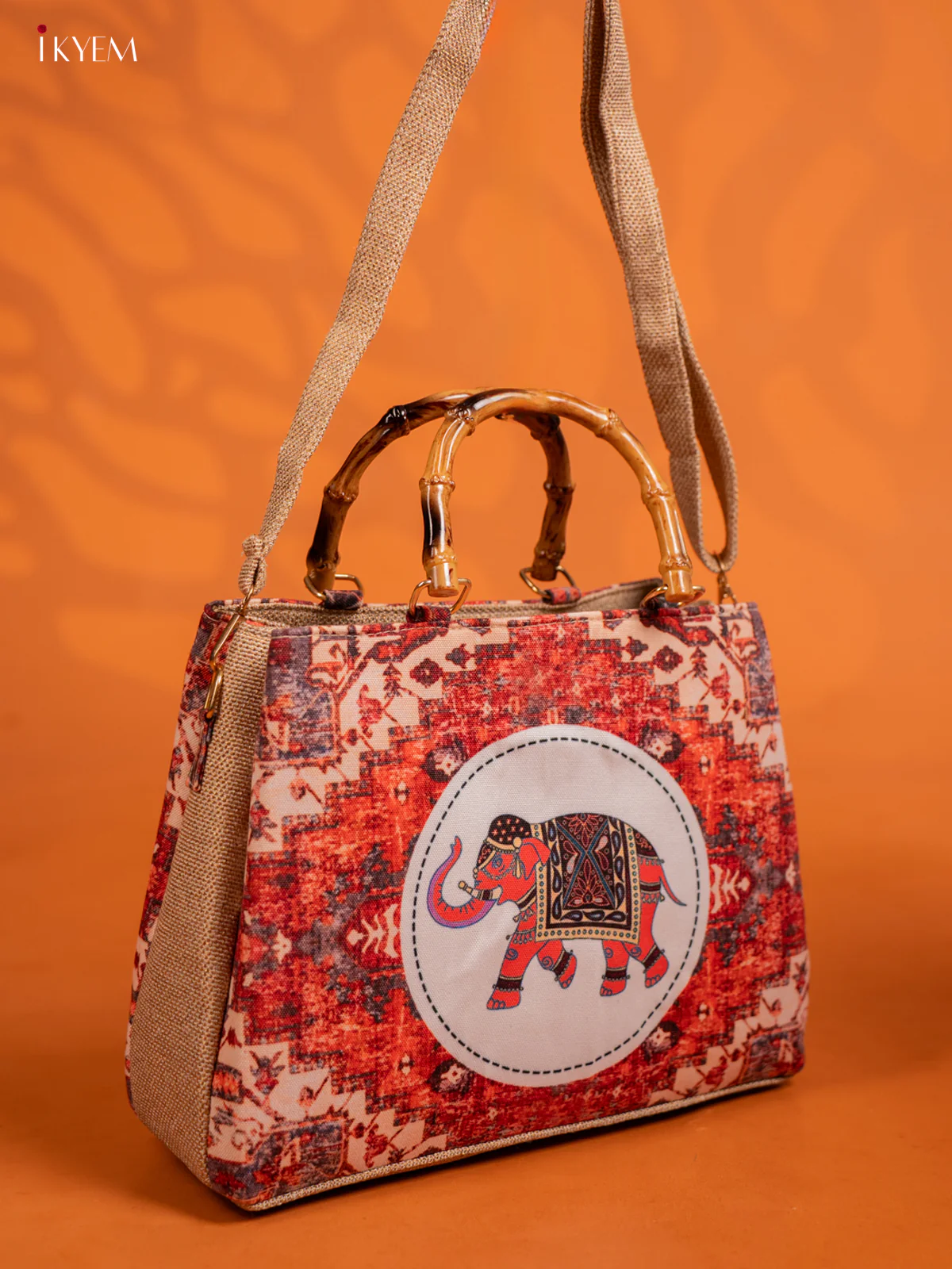Printed Handbag Elephant - orange - Image 2