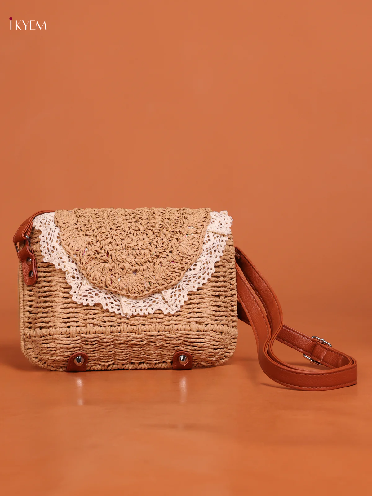 Braided Pattren Sling Bag Sandal