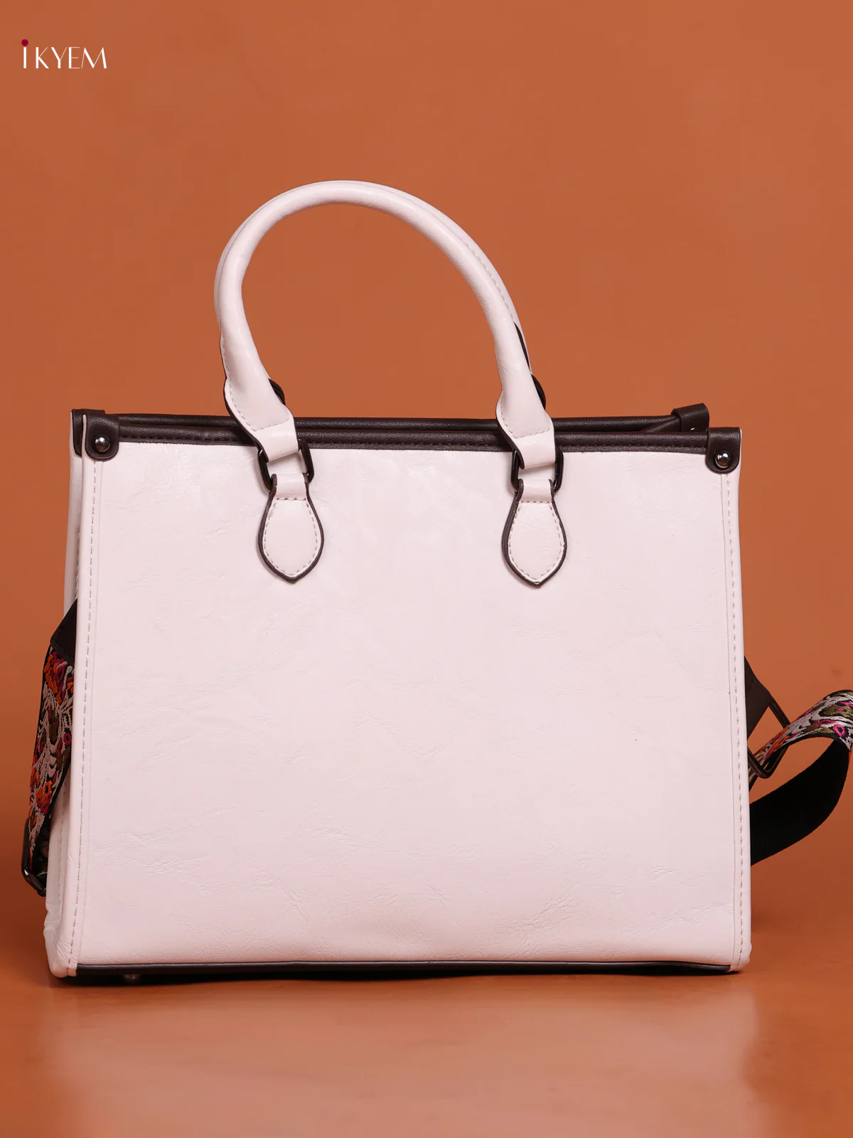 Embossed Tote Bag Hand Bag And Sling Bag White - Image 3