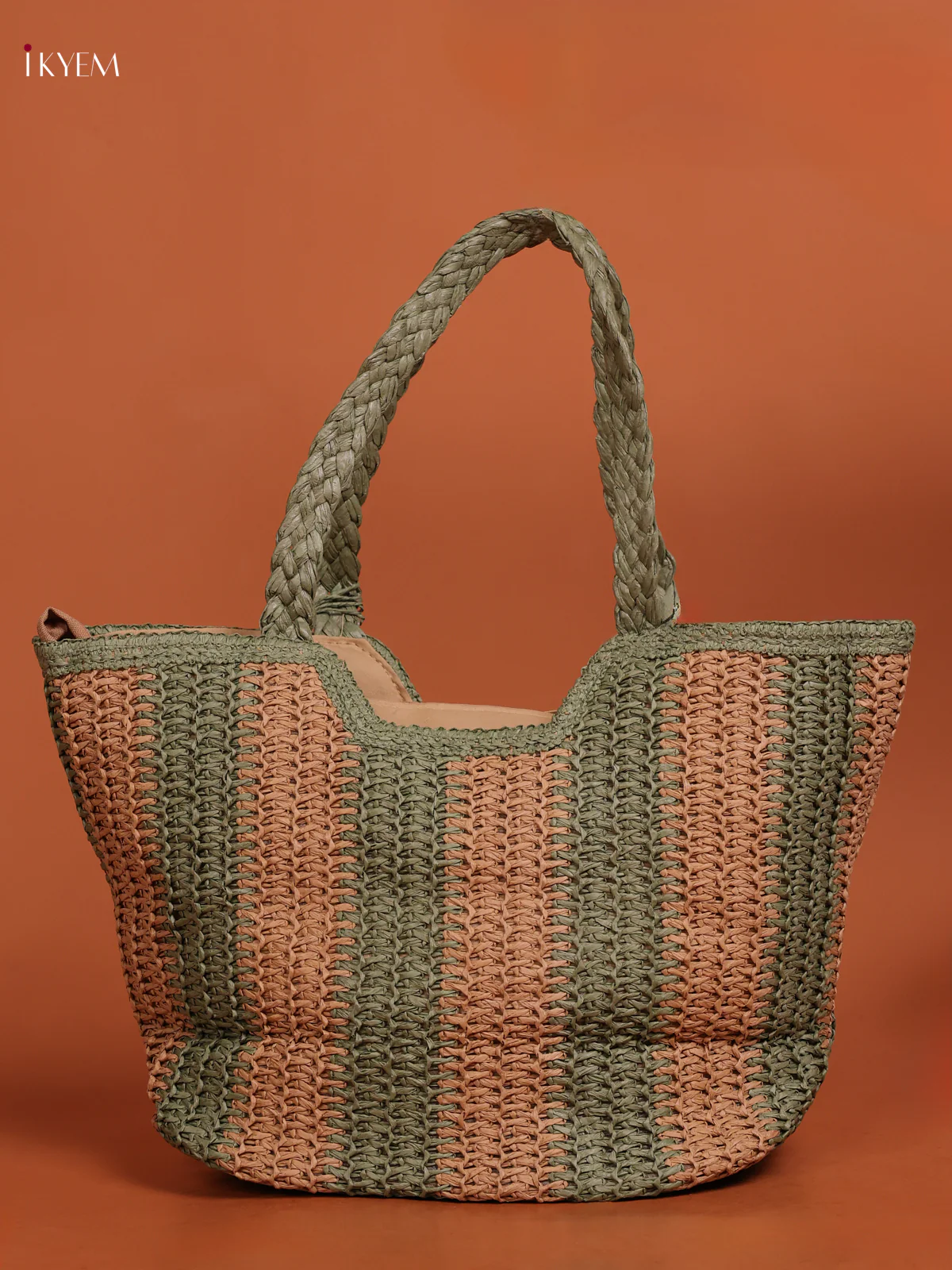 Thatch Beach Hand Bag - Green - KE16197
