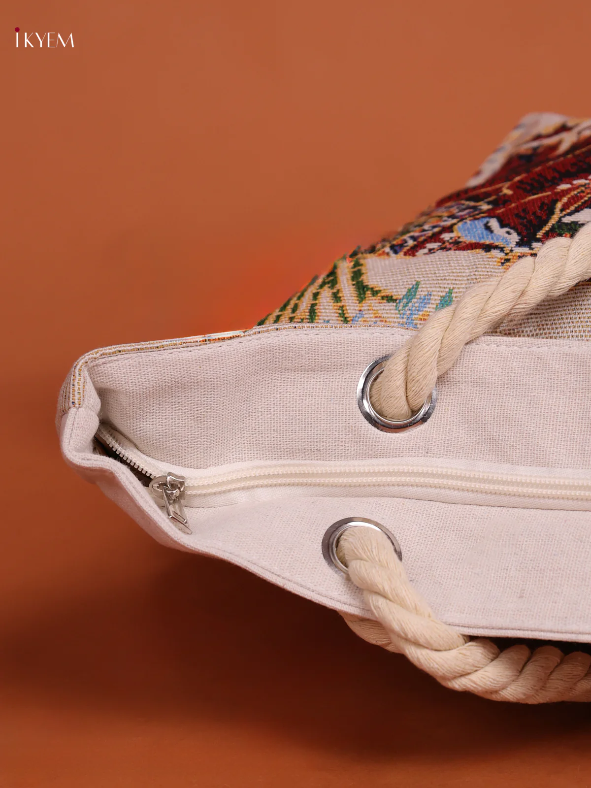 Rajasthani Pattern Hand Bag And Pouch Multicolour - Image 3