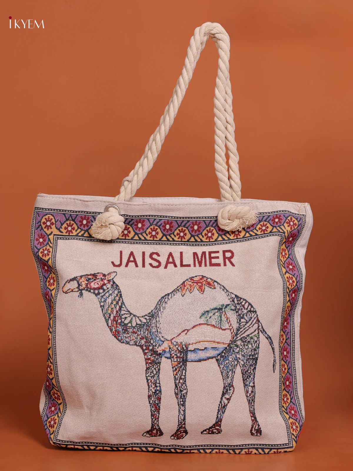 Rajasthani Pattern Tote Bag with Pouch - KE16203