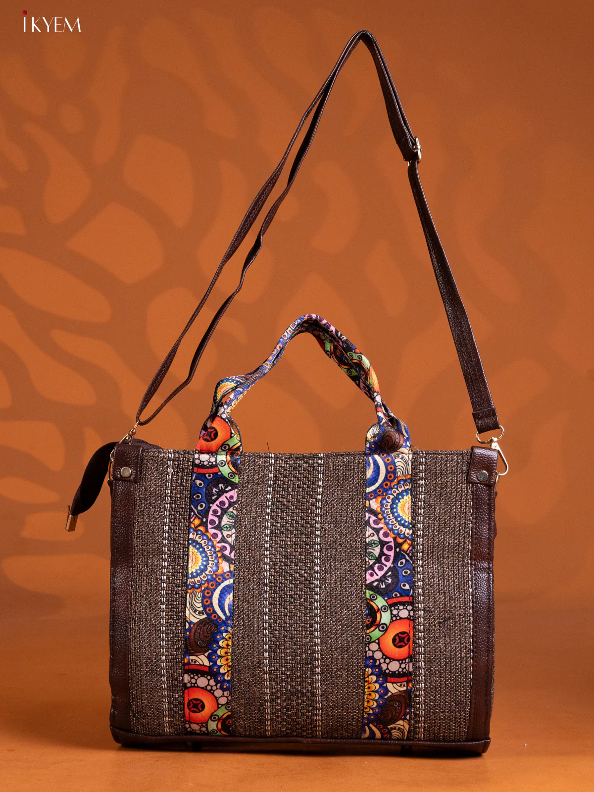 Jacquard Hand Bag Gray