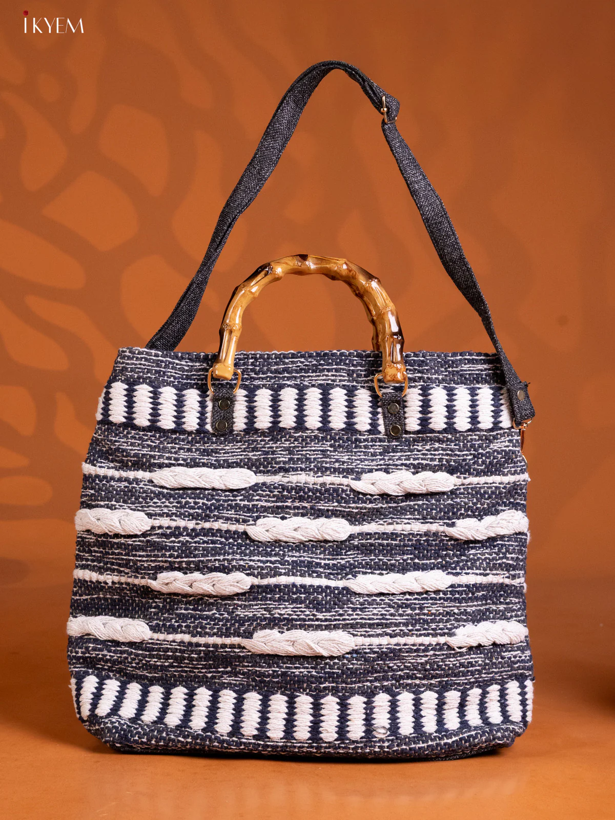 Jacquard woven rugs Shoulder Bag - Blue - KE16242