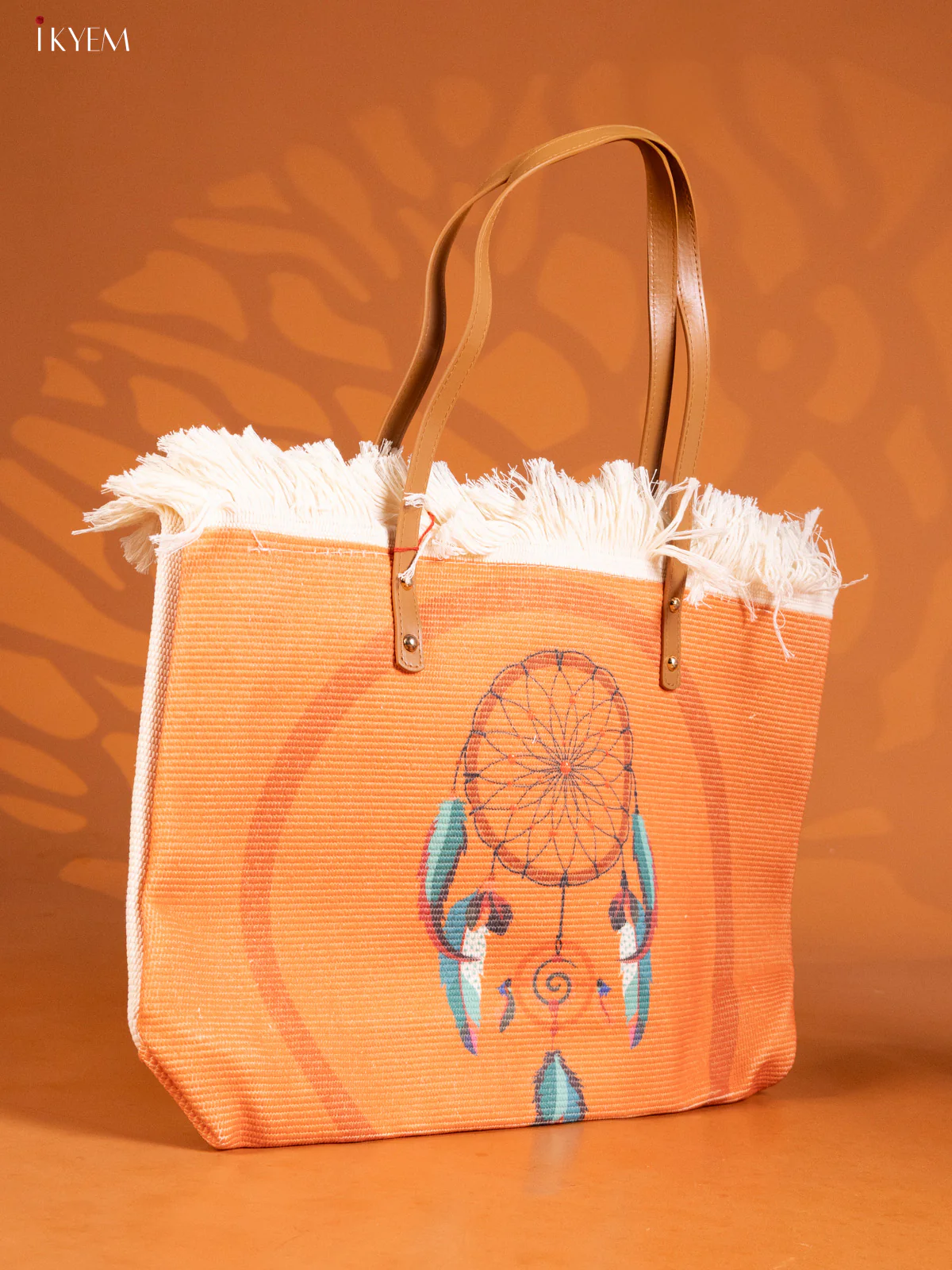 Dream Catcher Printed Shoulder Bag - Orange - KE16274 - Image 2