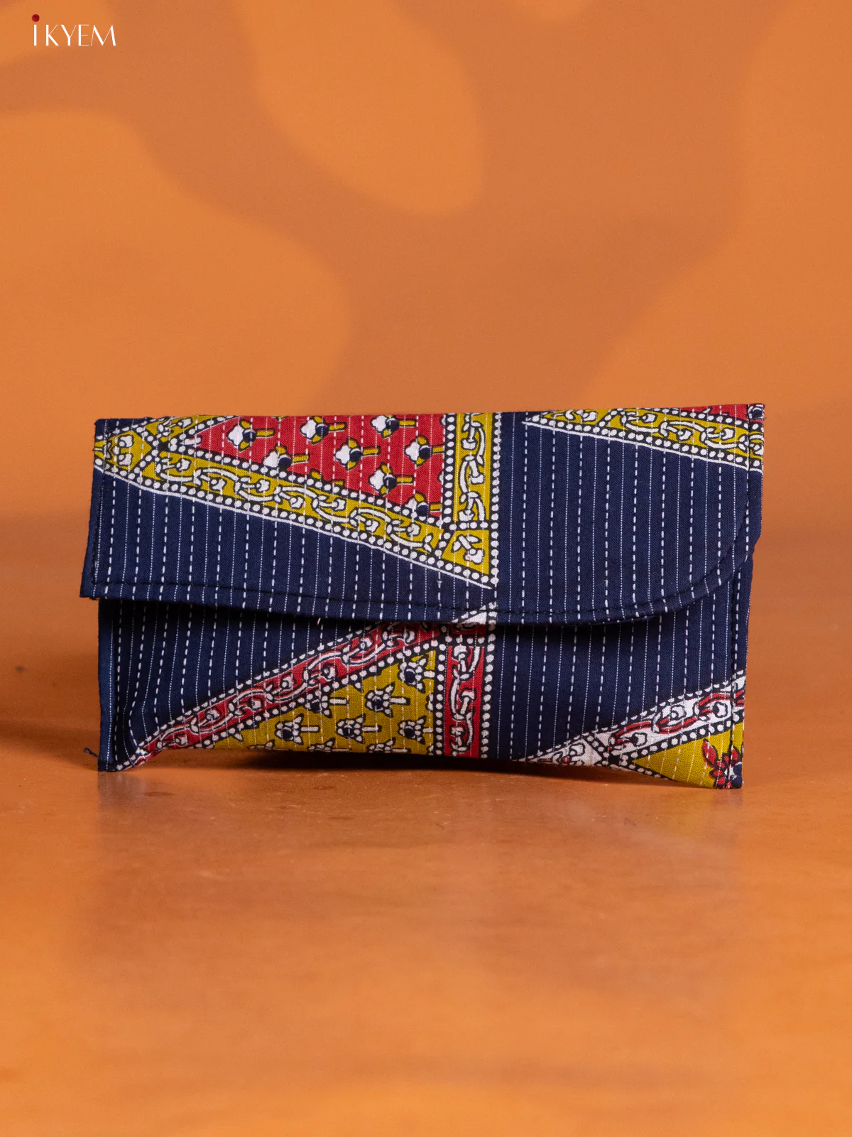 Ikat Design Handbag Combo Set - Navy blue - KE16314 - Image 5