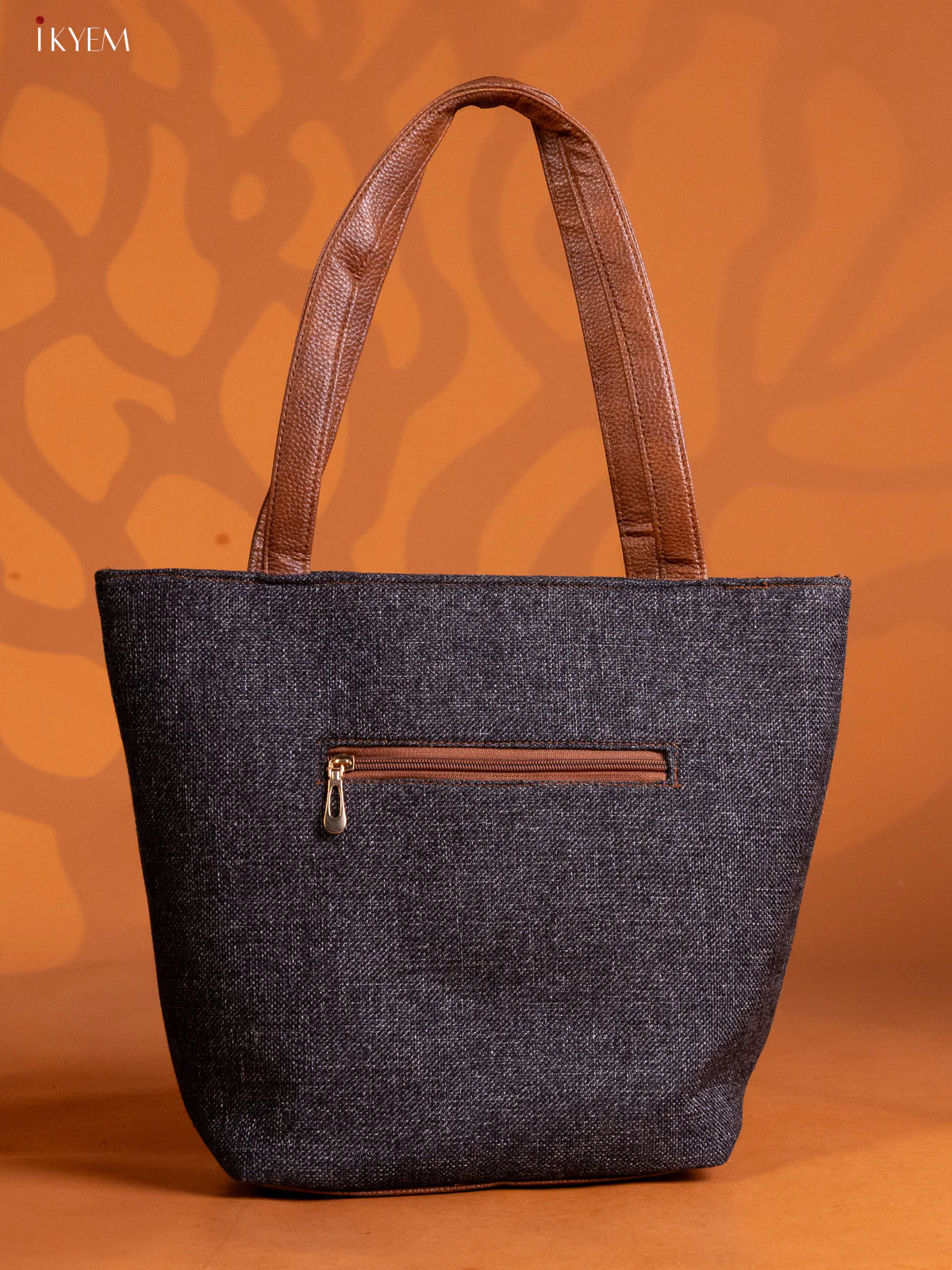 Jacquard Ikat Design Handbag 3 compartments - Grey - KE16320 - Image 2