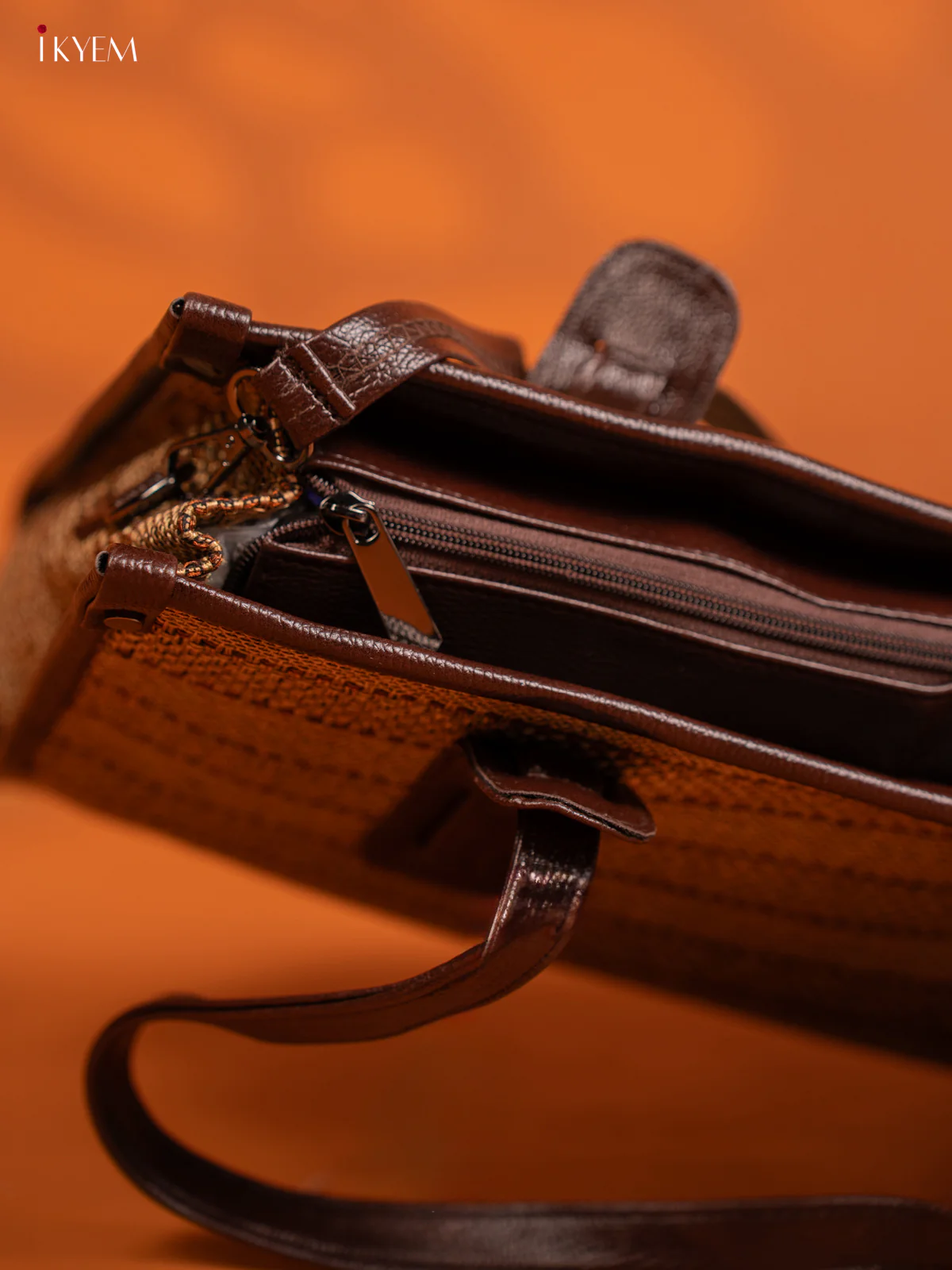 Jacquard Handbag Leather Sling with 1 Compartments - Sandal - KE16403 - Image 3