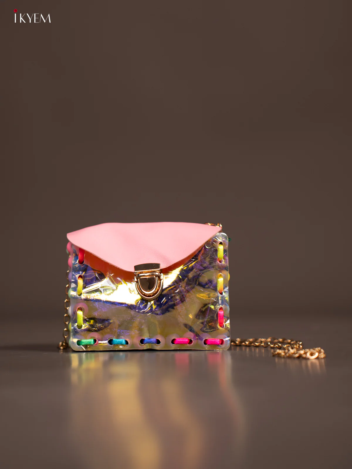 Acrylic Clutches  Square Sling Bag Pink