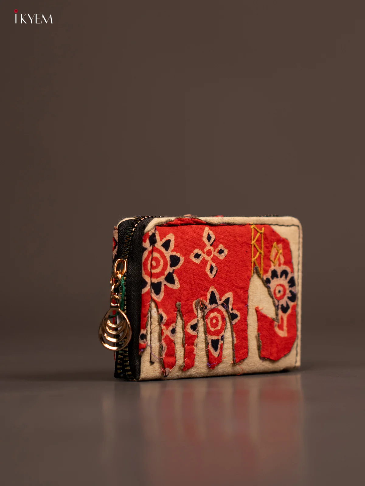 Embroidery Small Wallet - Sandal with Orange - KE21211 - Image 2