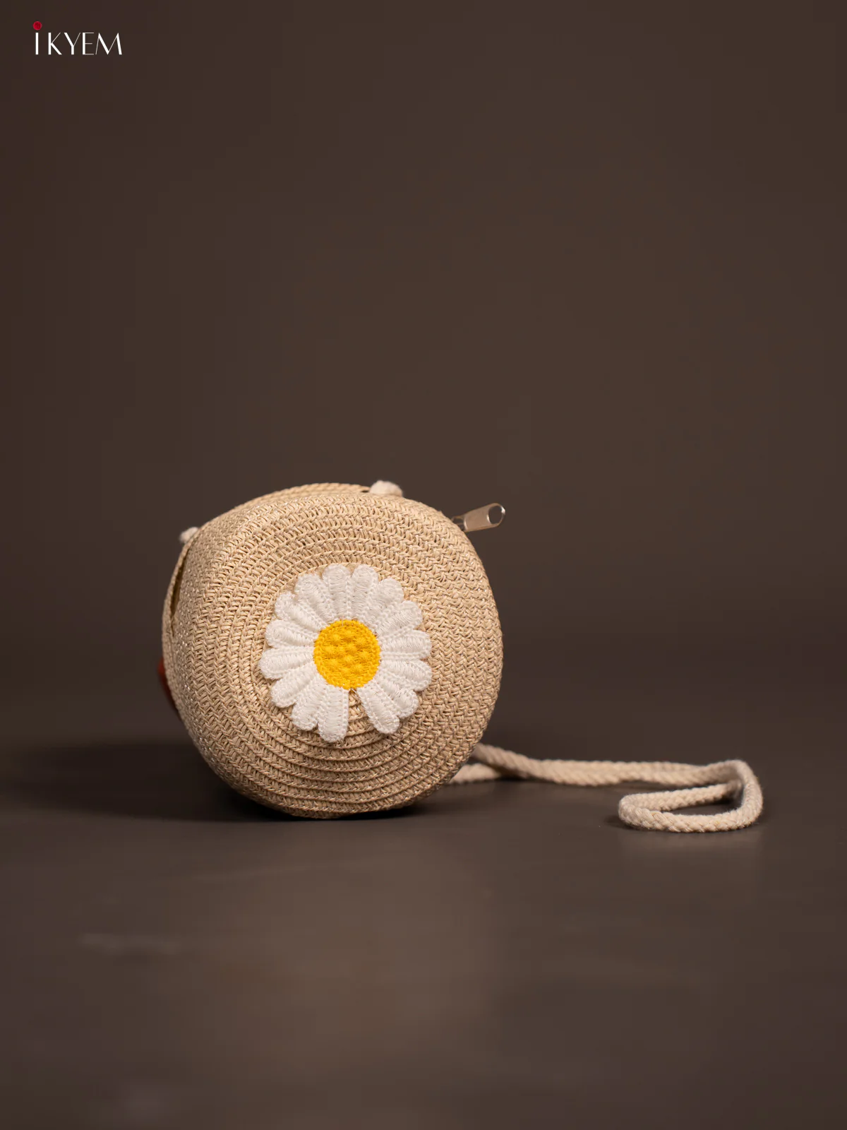 Jute Round Sling Bag - Sandal - KE21230