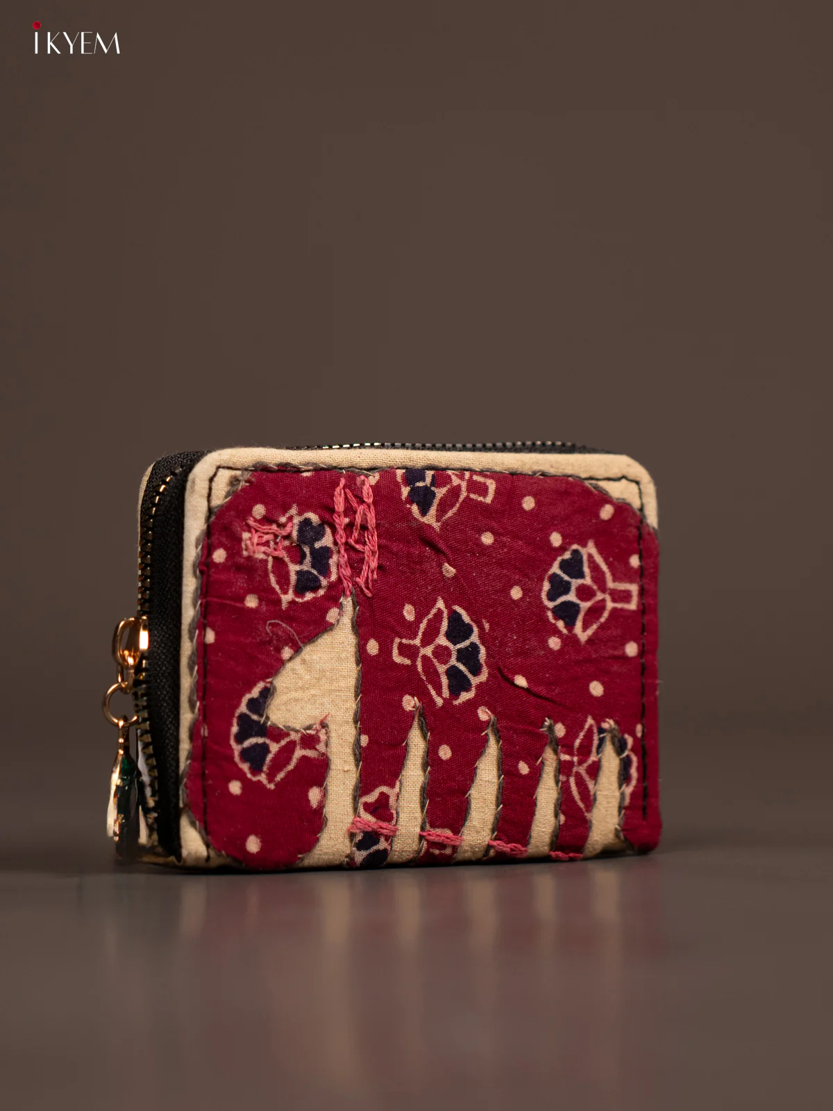Embroidery Small Wallet - Sandal with Red - KE21234 - Image 2
