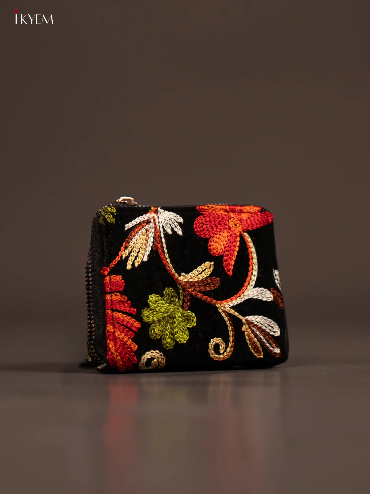 Embroidery Small Wallet - Black - KE21242 - Image 2