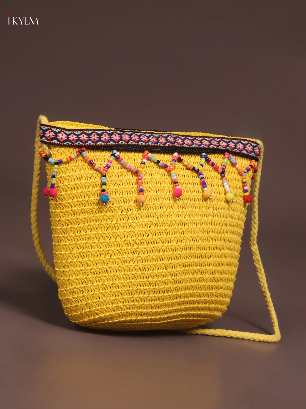 Boho Sling Bag Yellow - Image 2