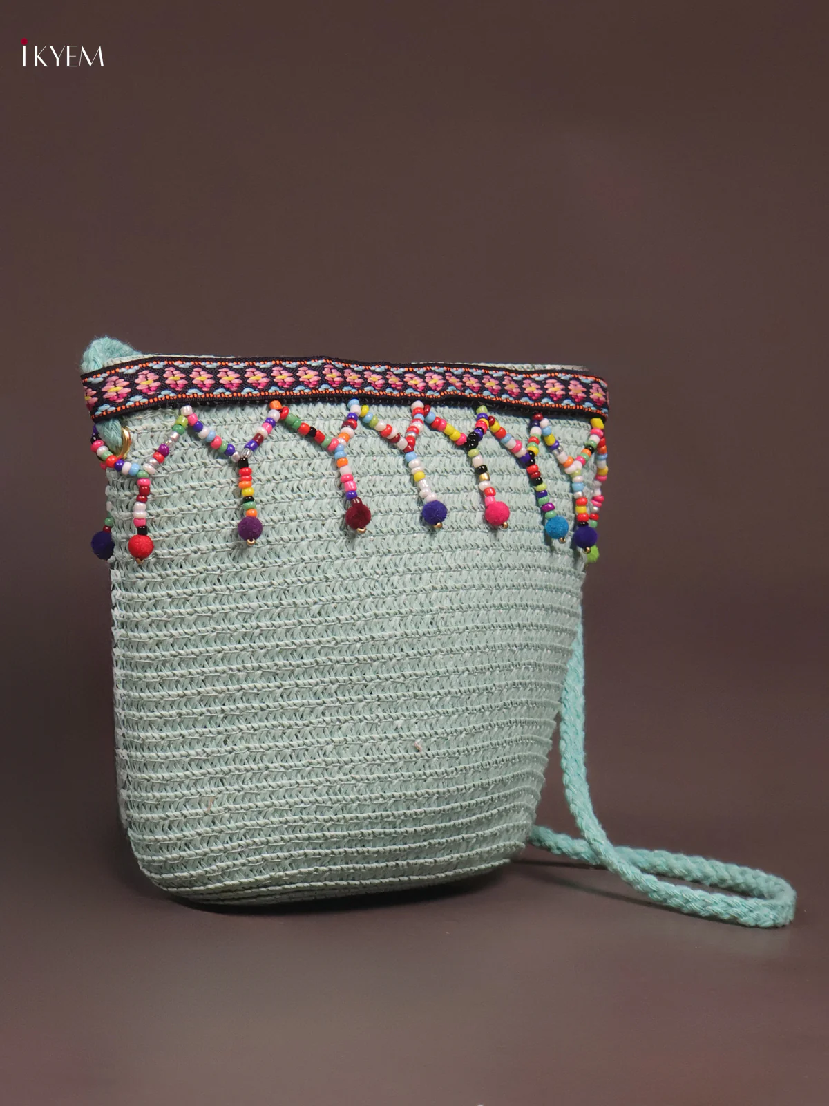 Boho Sling Bag Green - Image 2