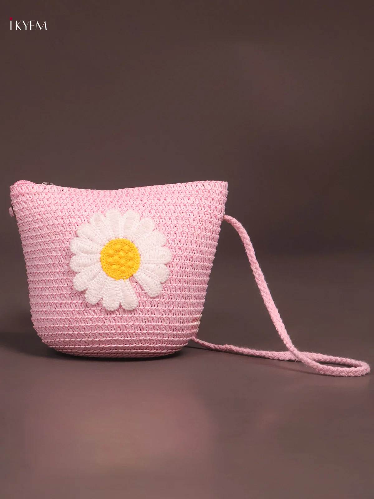 Beach Sling Bag Floral Design Pink