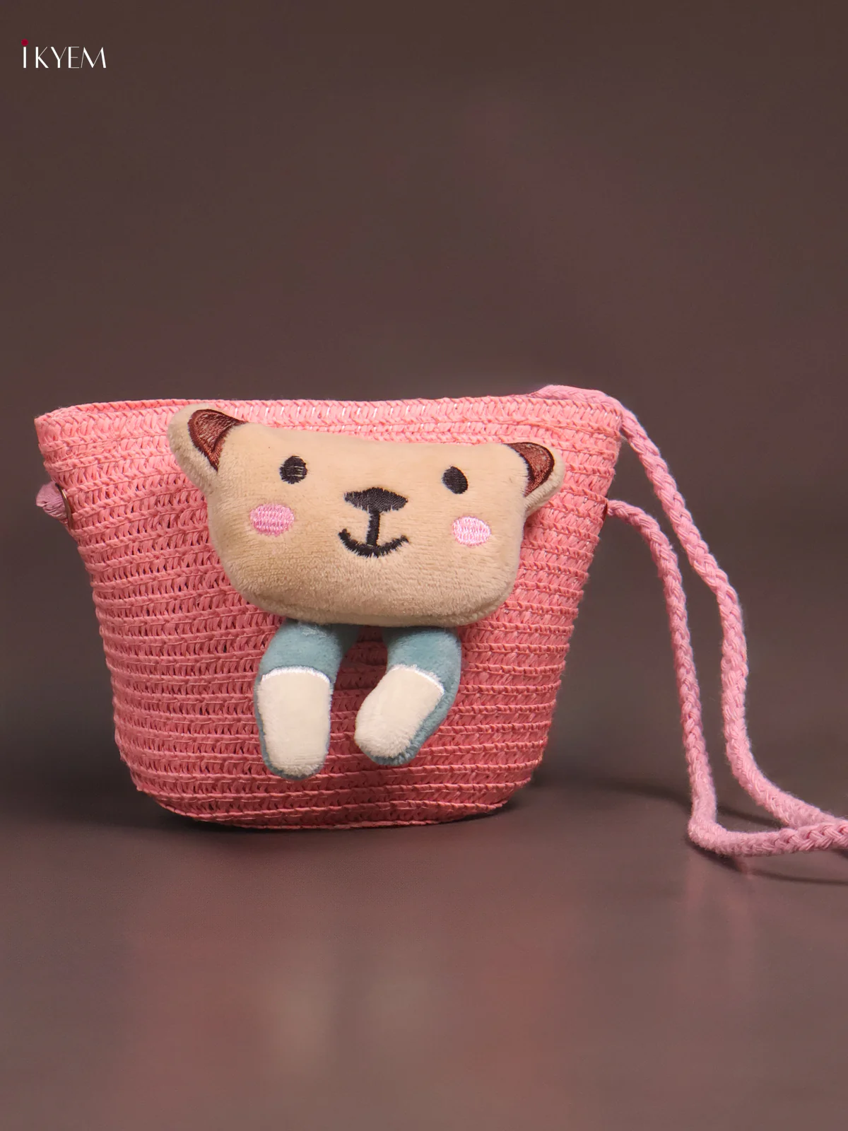 Beach Sling Bag For kids - Peach pink - KE21336