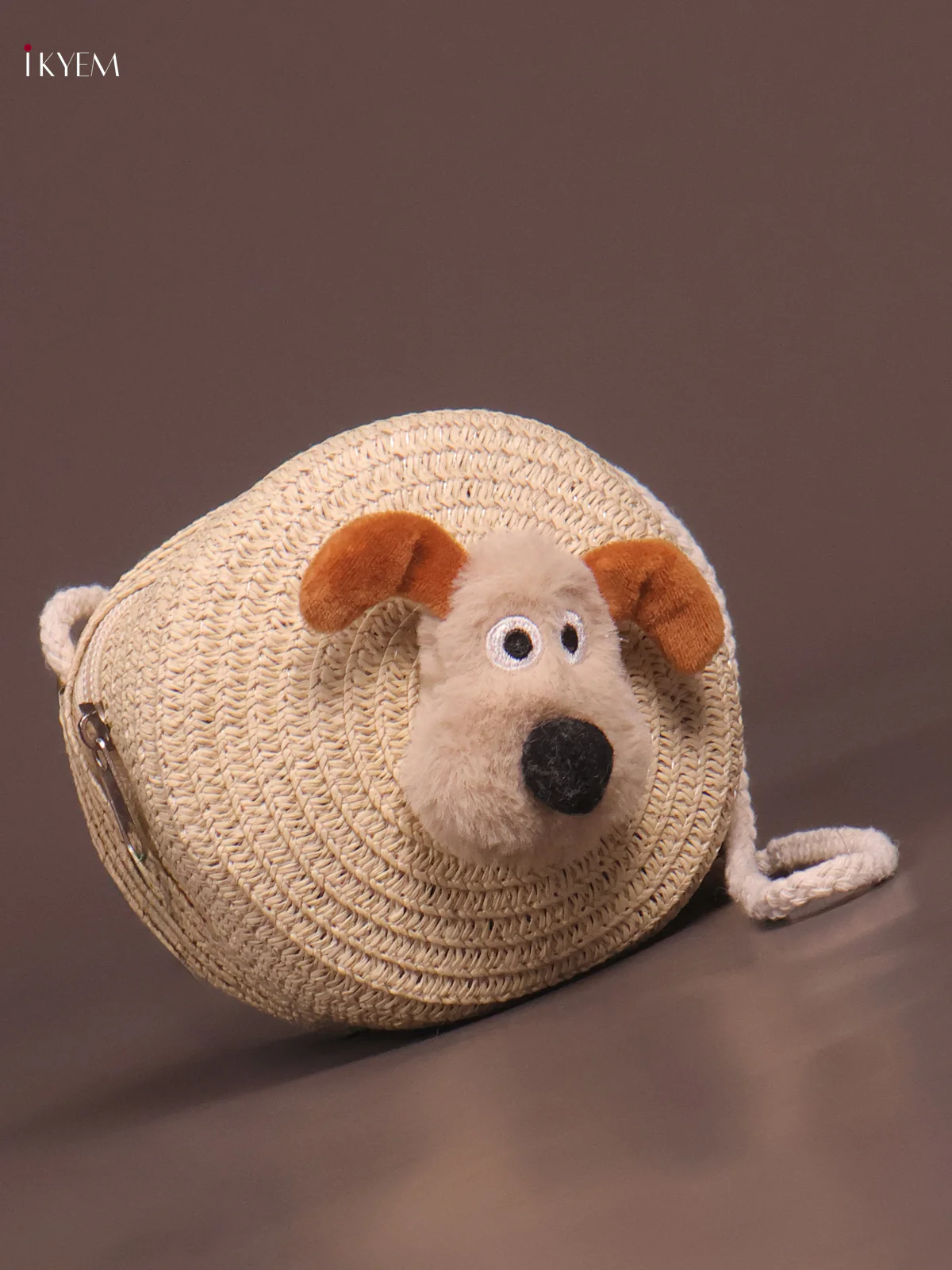 Jute Round Sling Bag for Kids - Sandal - KE21375 - Image 2