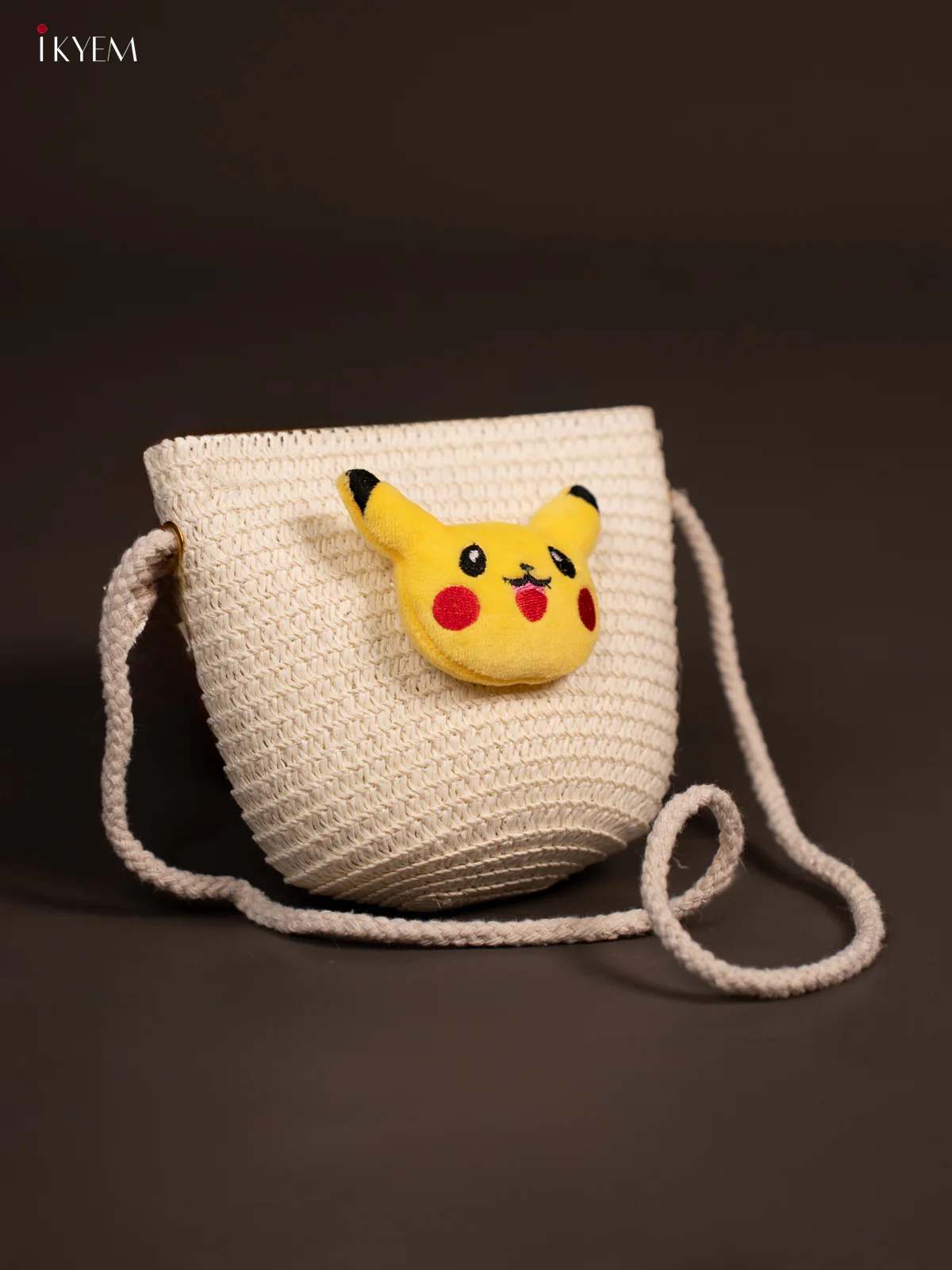 Jute Woven Sling Bag for Kids - White - KE21383 - Image 2