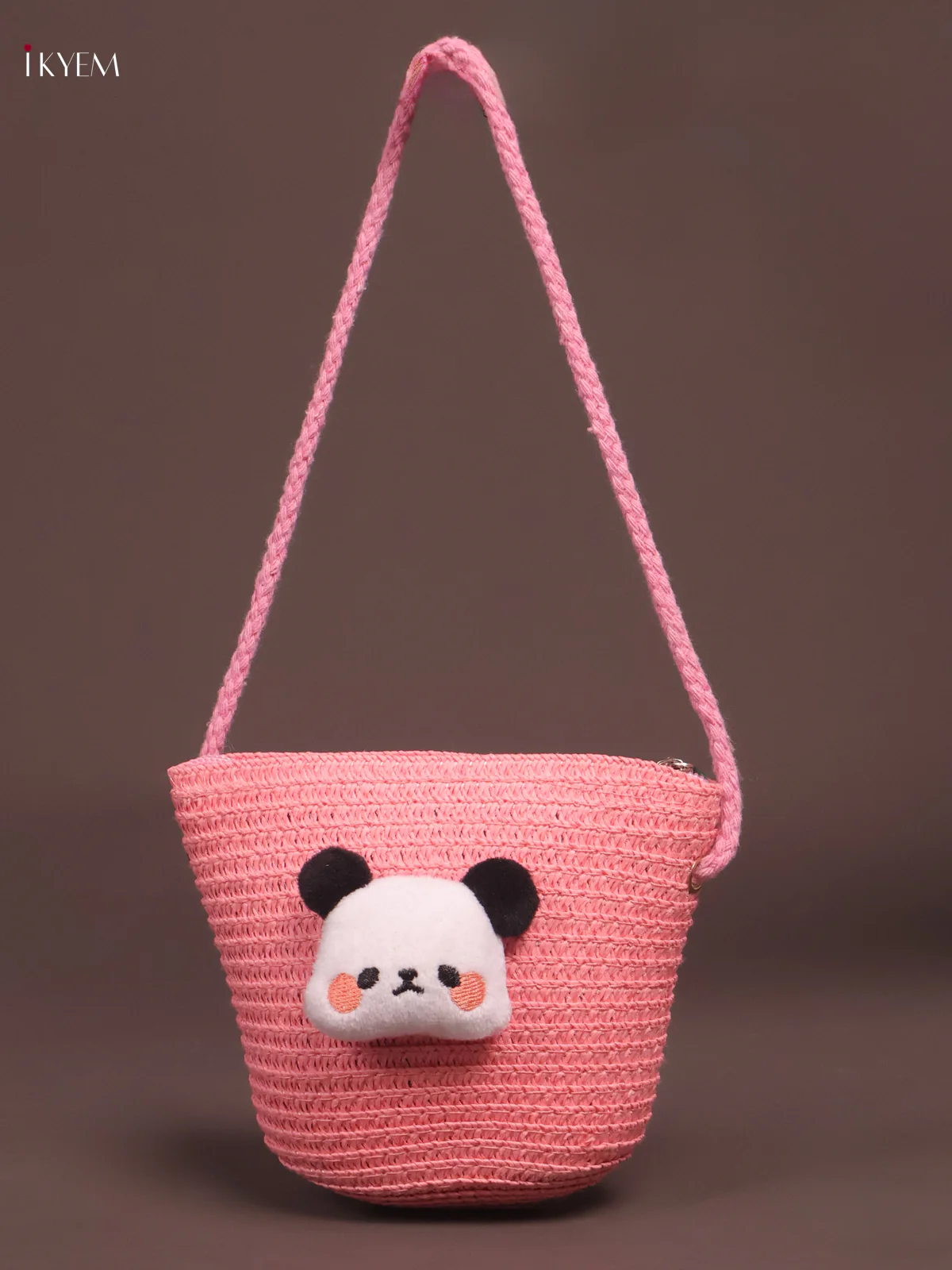 Jute Woven Sling Bag for Kids - Pink - KE21394 - Image 3