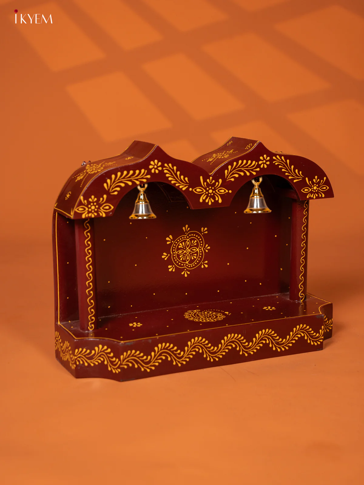 Wooden Hand Painted Mandapam - Brown - KE27140 - Image 3