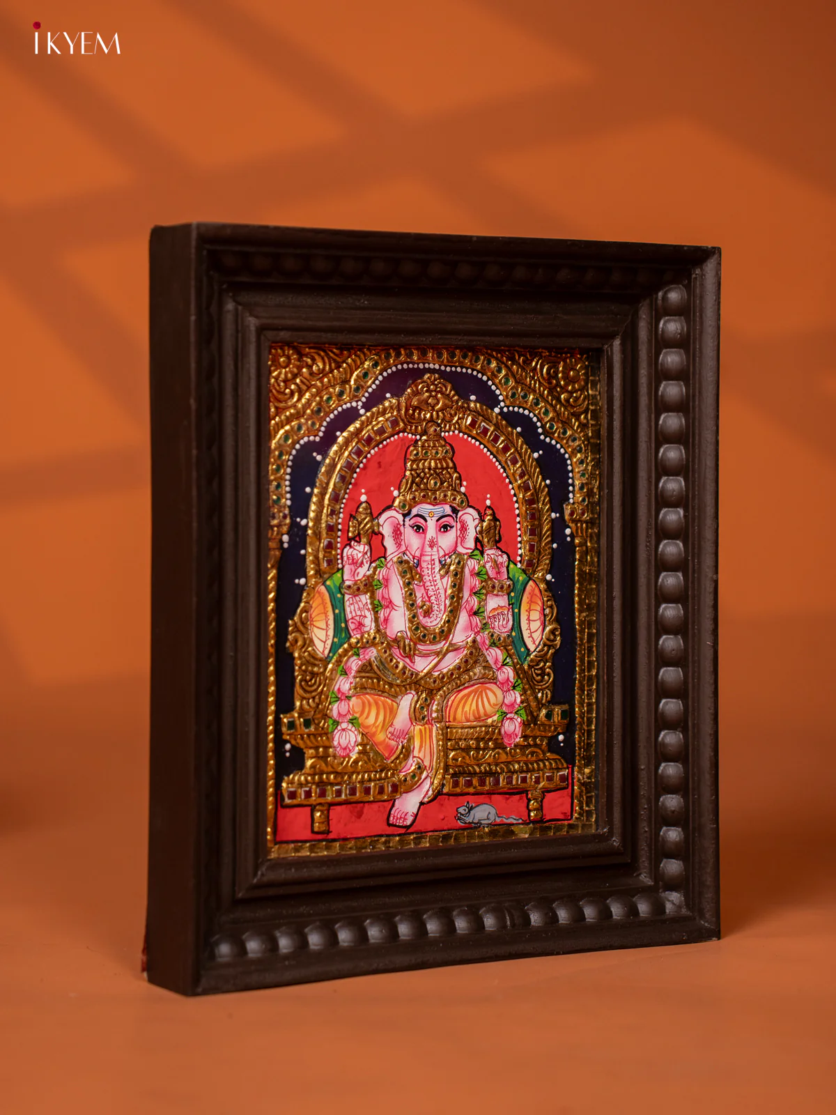 Ganesha - Tanjore Painting (13x11) - KE27169 - Image 2