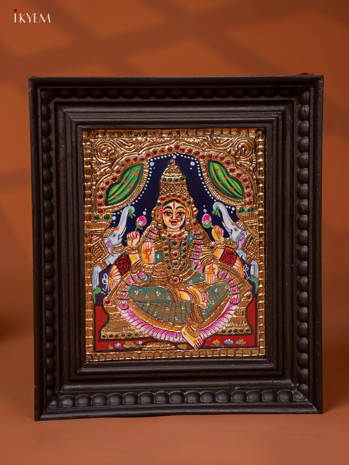 Gaja Lakshmi - Tanjore Painting (13x11) - KE27174