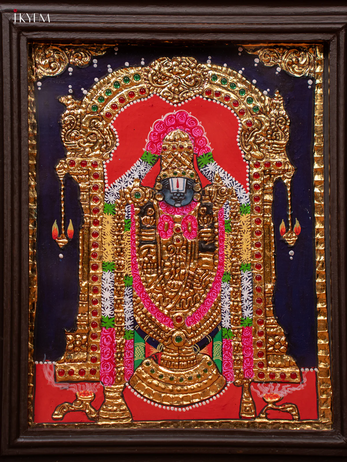 Balaji - Tanjore Painting (13x11) - KE27180 - Image 2