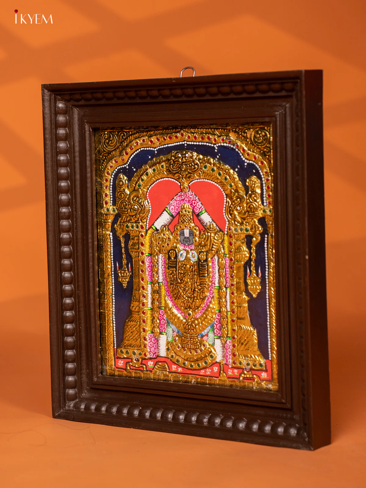 Lord Balaji- Tanjore Painting (15x13) - KE27203 - Image 4