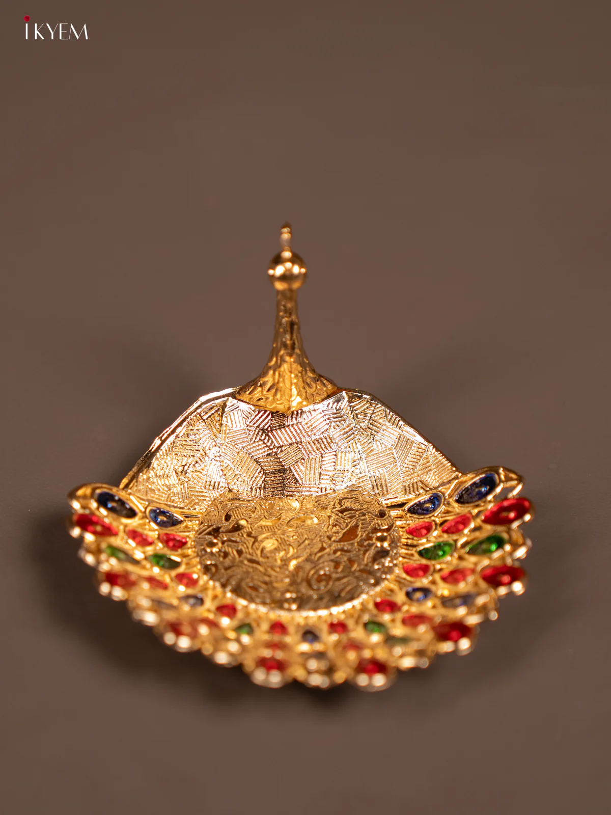 Peacock Meenakari Candle Holder - KE29114