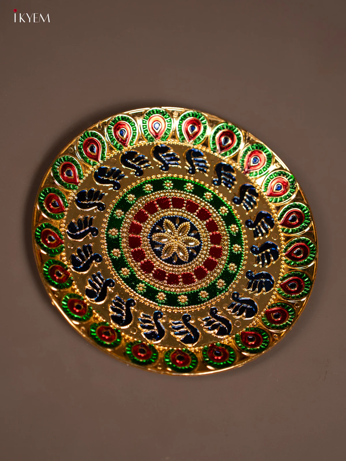 Meenakari Golden Plate - KE29116 - Image 2