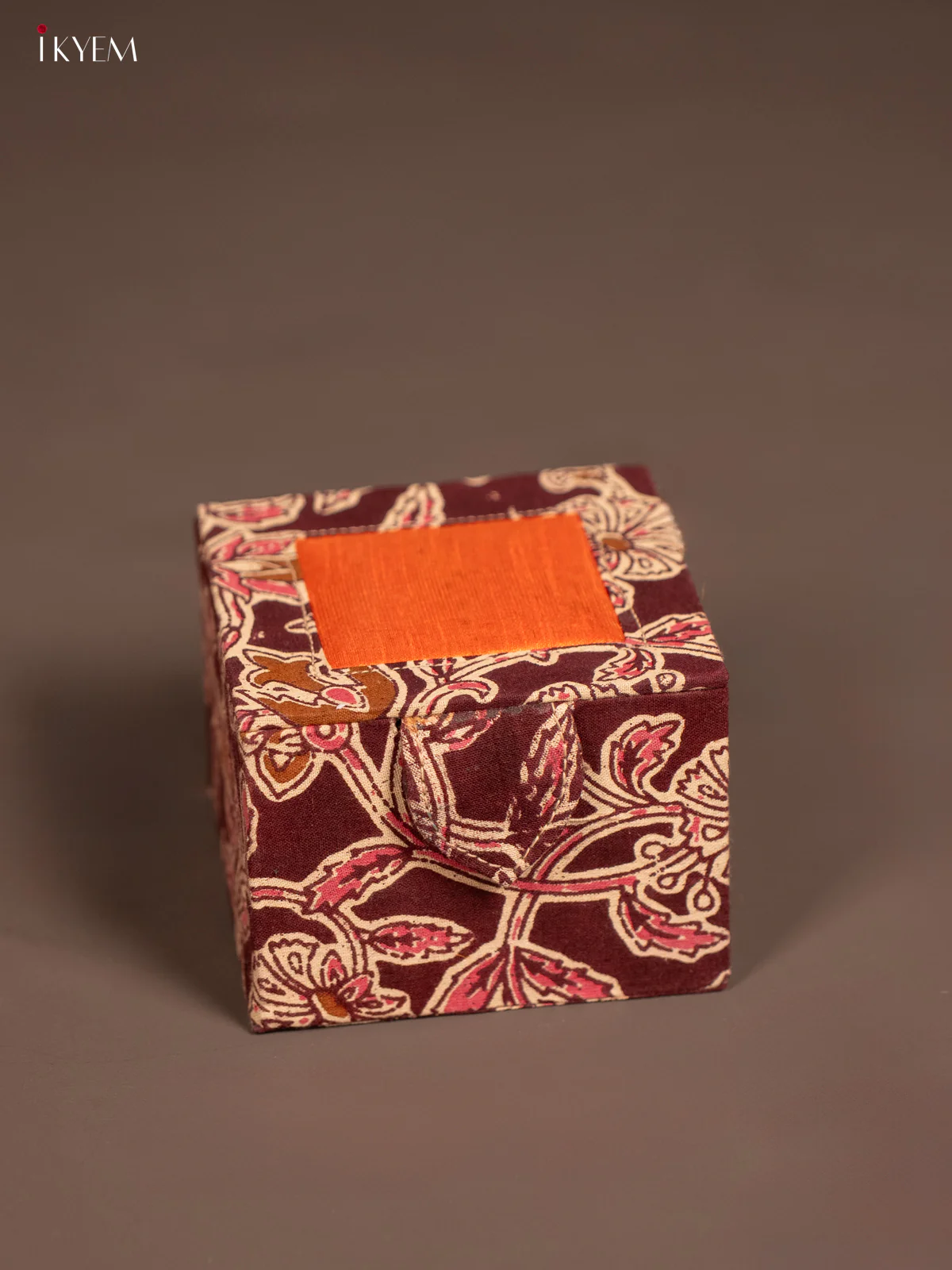 Kalamkari Jewel Box - Maroon - KE29186