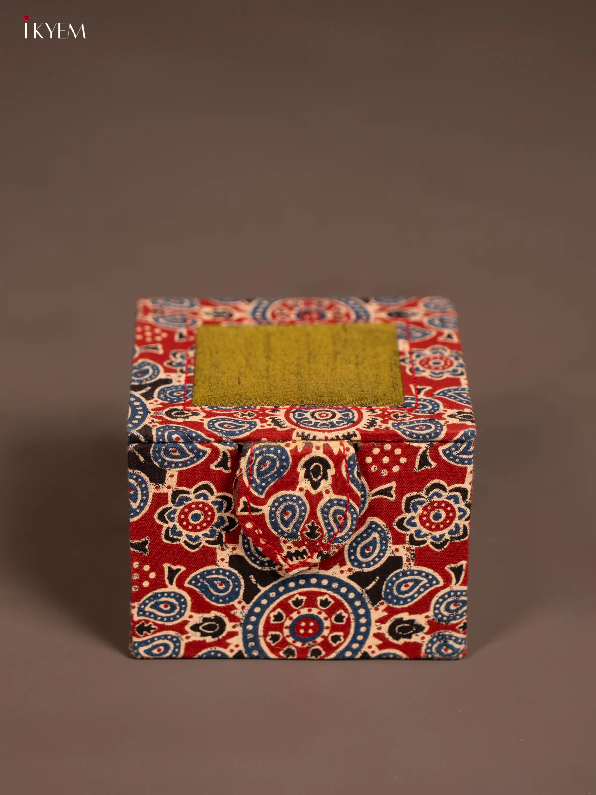 Ajrakh jewel Box - Red - KE29187